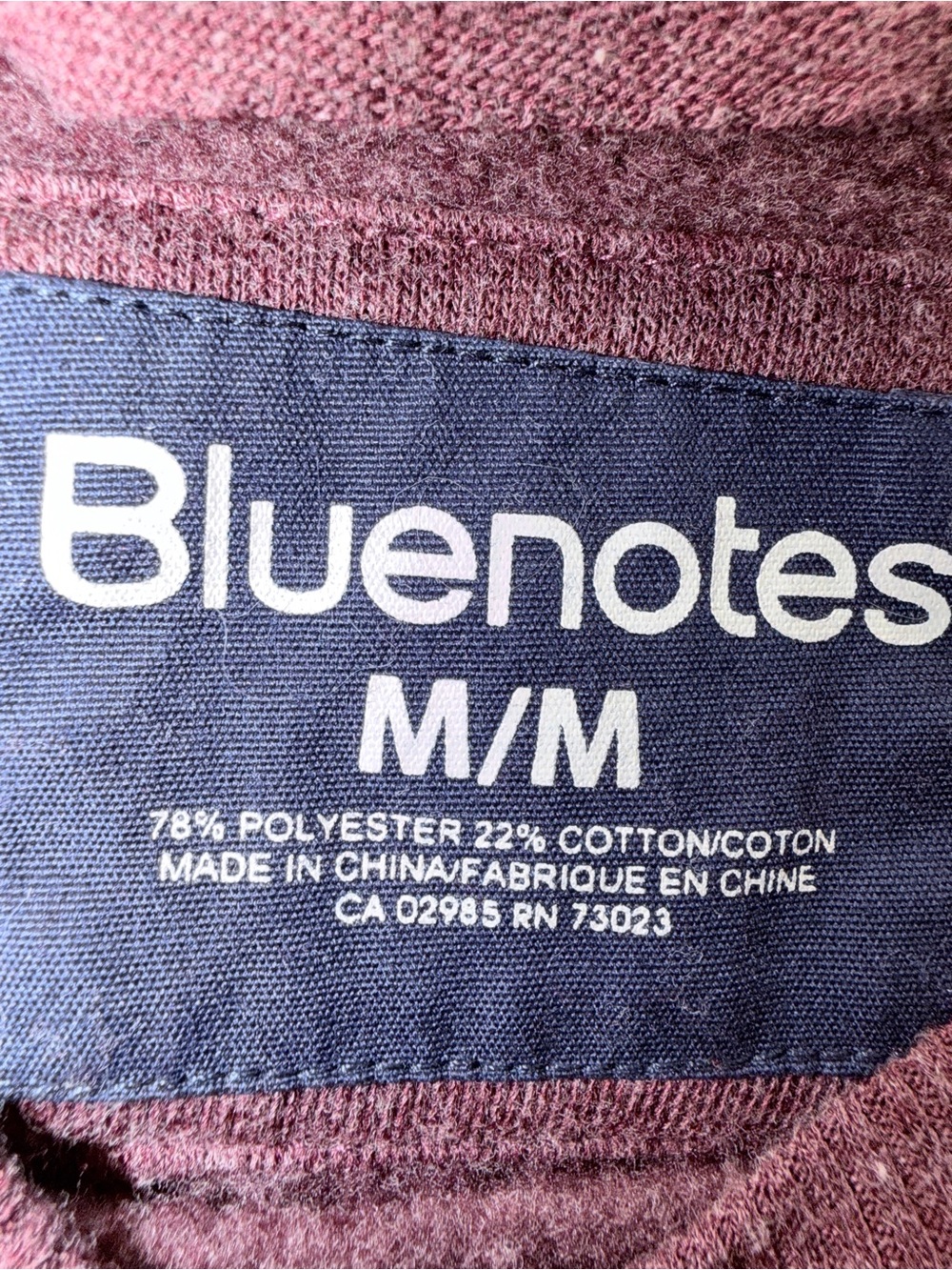 22% Cotton Bluenotes Burgundy Graphic Pullover Summer Sweater Crewneck 💝 - Picture 2 of 4